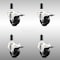 Service Caster 3 Inch 316SS Soft Rubber Swivel 1-1/8 Inch Expanding Stem Caster Set Lock Brake SCC-SS316TTLEX20S314-SRS-118-4 - alternate 1